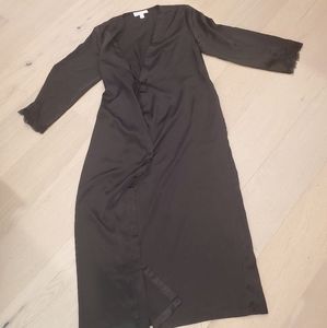 Oscar de La Renta Pink Label Long Black Robe